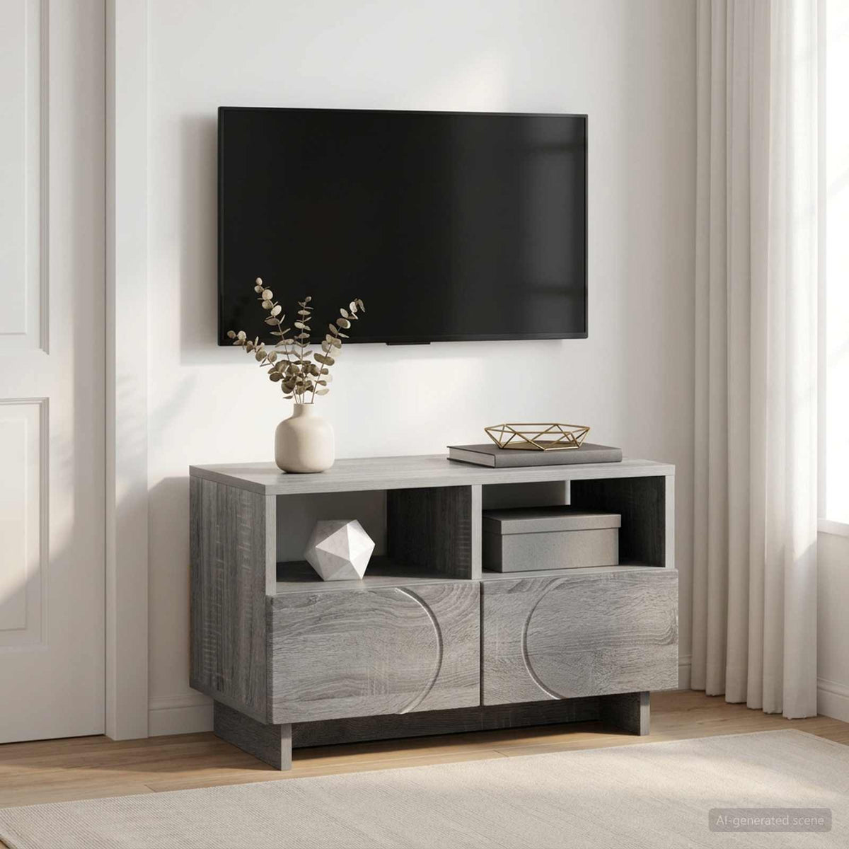 Βάση TV 60 x 34.5 x 40 cm Γκρι Sonoma Επεξεργασμένο Ξύλο - Pakobazaar