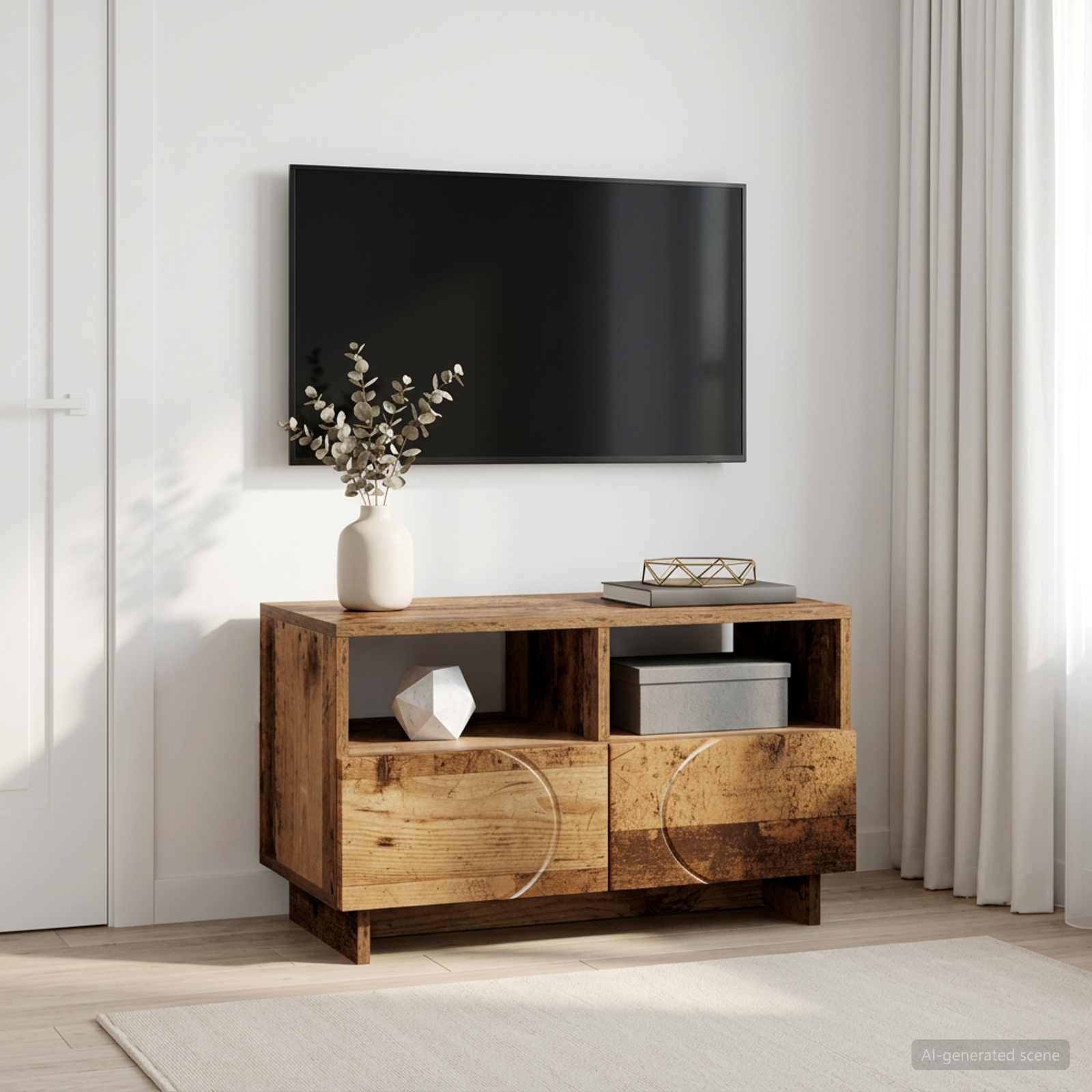 Βάση TV 60 x 34.5 x 40 cm Παλαιωμένο ξύλο Επεξεργασμένο Ξύλο