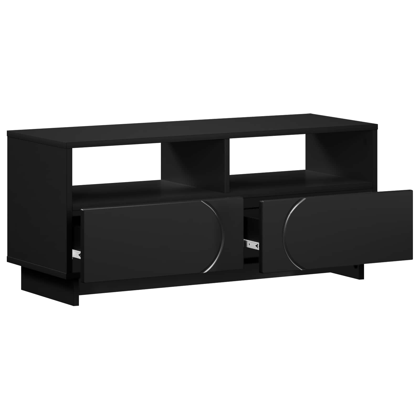 Βάση TV 90 x 34.5 x 40 cm Μαύρο Επεξεργασμένο Ξύλο - Pakobazaar