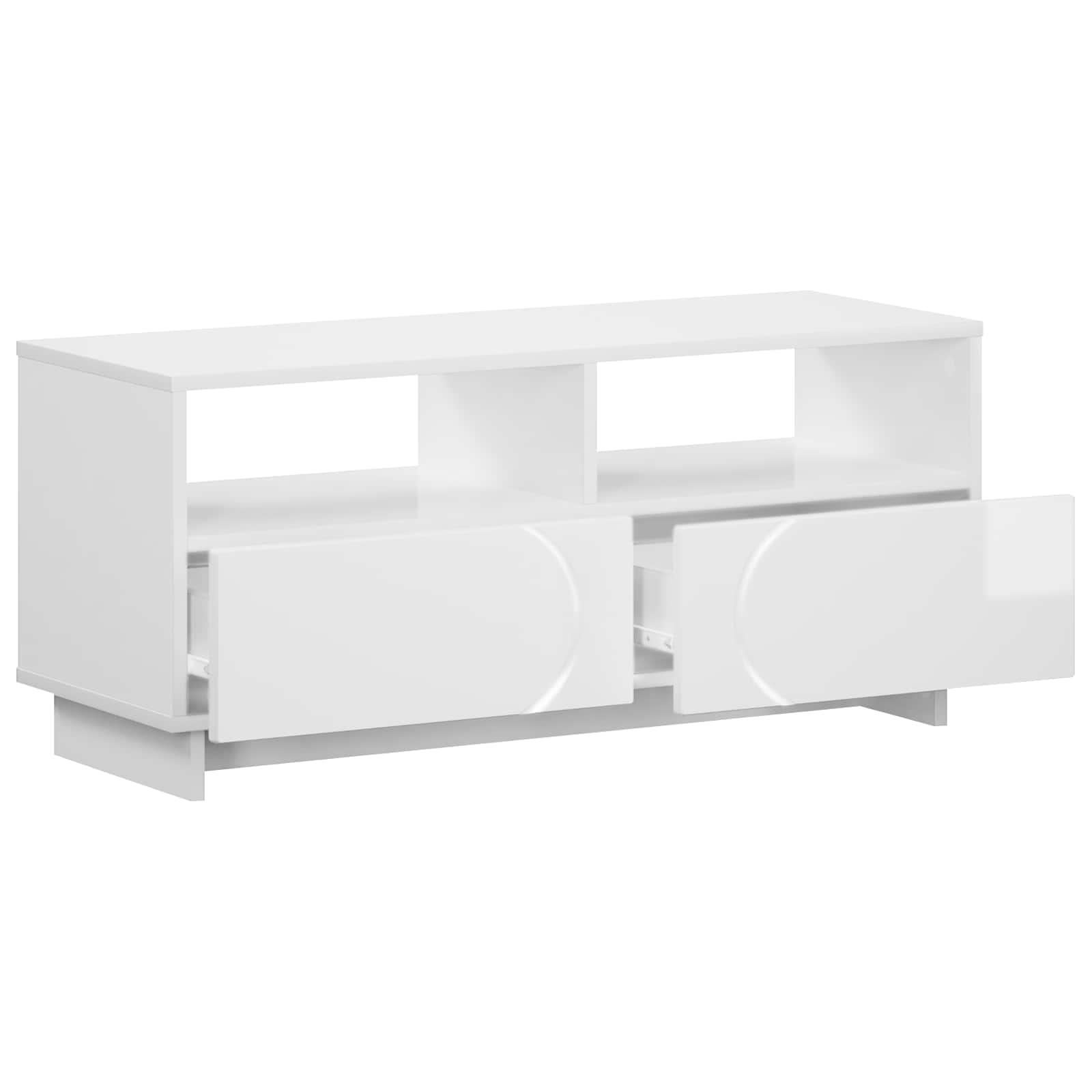 Βάση TV 90 x 34.5 x 40 cm Γυαλιστερό Λευκό Επεξεργασμένο Ξύλο