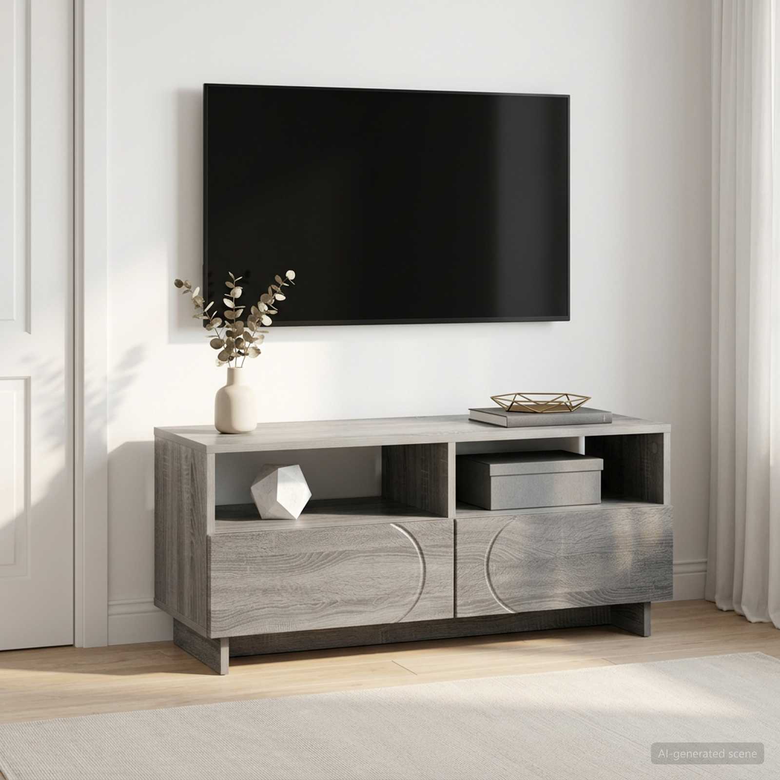 Βάση TV 90 x 34.5 x 40 cm Γκρι Sonoma Επεξεργασμένο Ξύλο