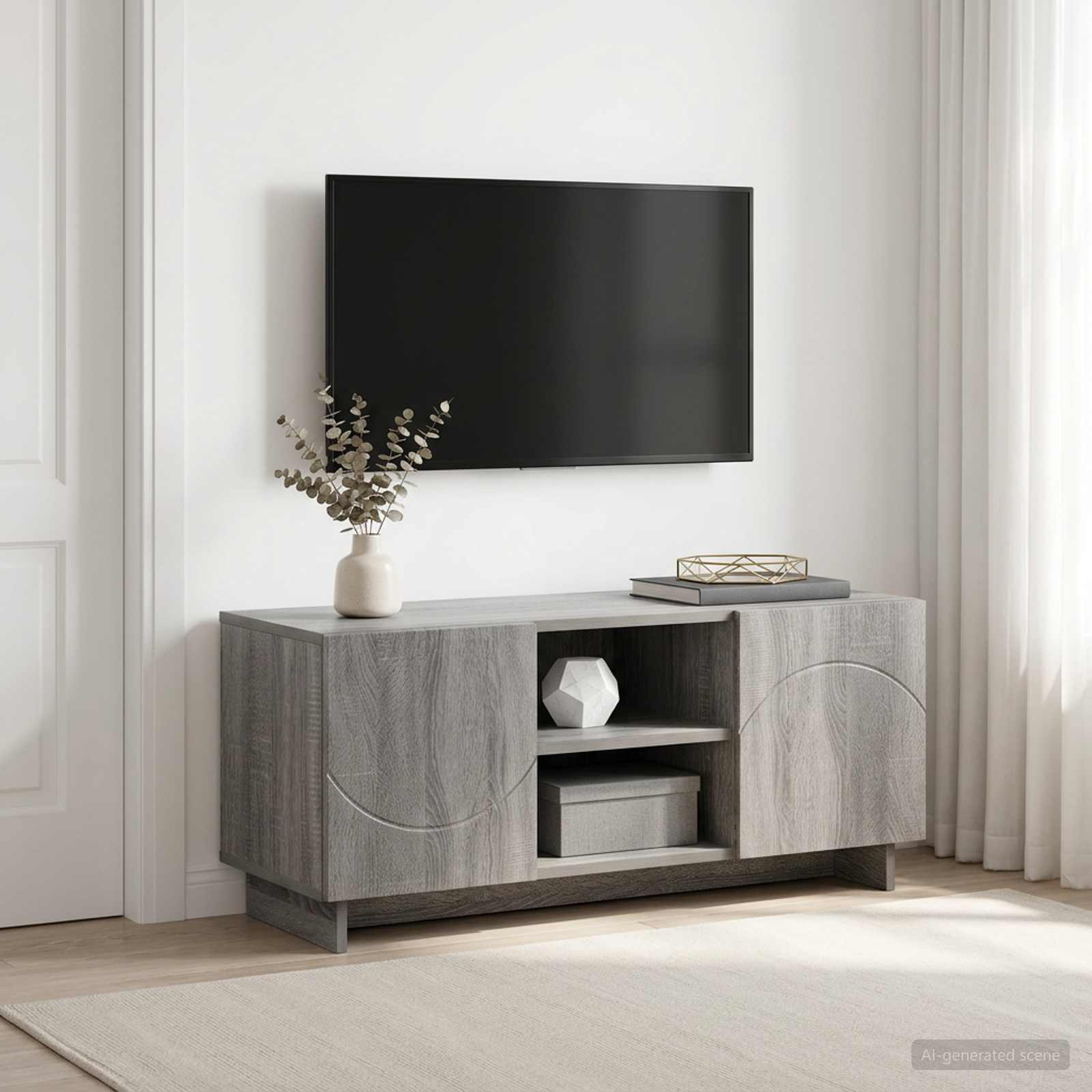 Βάση TV 90 x 34.5 x 40 cm Γκρι Sonoma Επεξεργασμένο Ξύλο