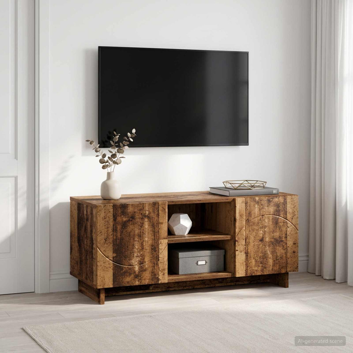 Βάση TV 90 x 34.5 x 40 cm Παλαιωμένο ξύλο Επεξεργασμένο Ξύλο