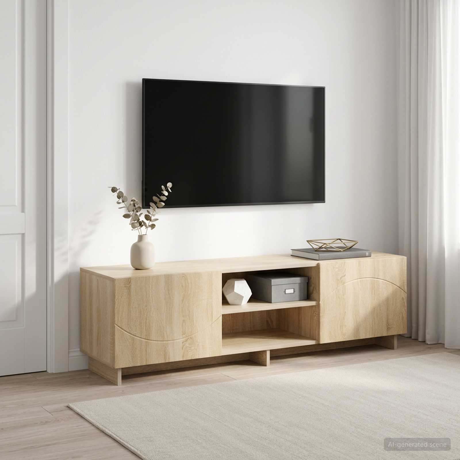 Βάση TV 140 x 34.5 x 40 cm Sonoma Δρυς Επεξεργασμένο Ξύλο