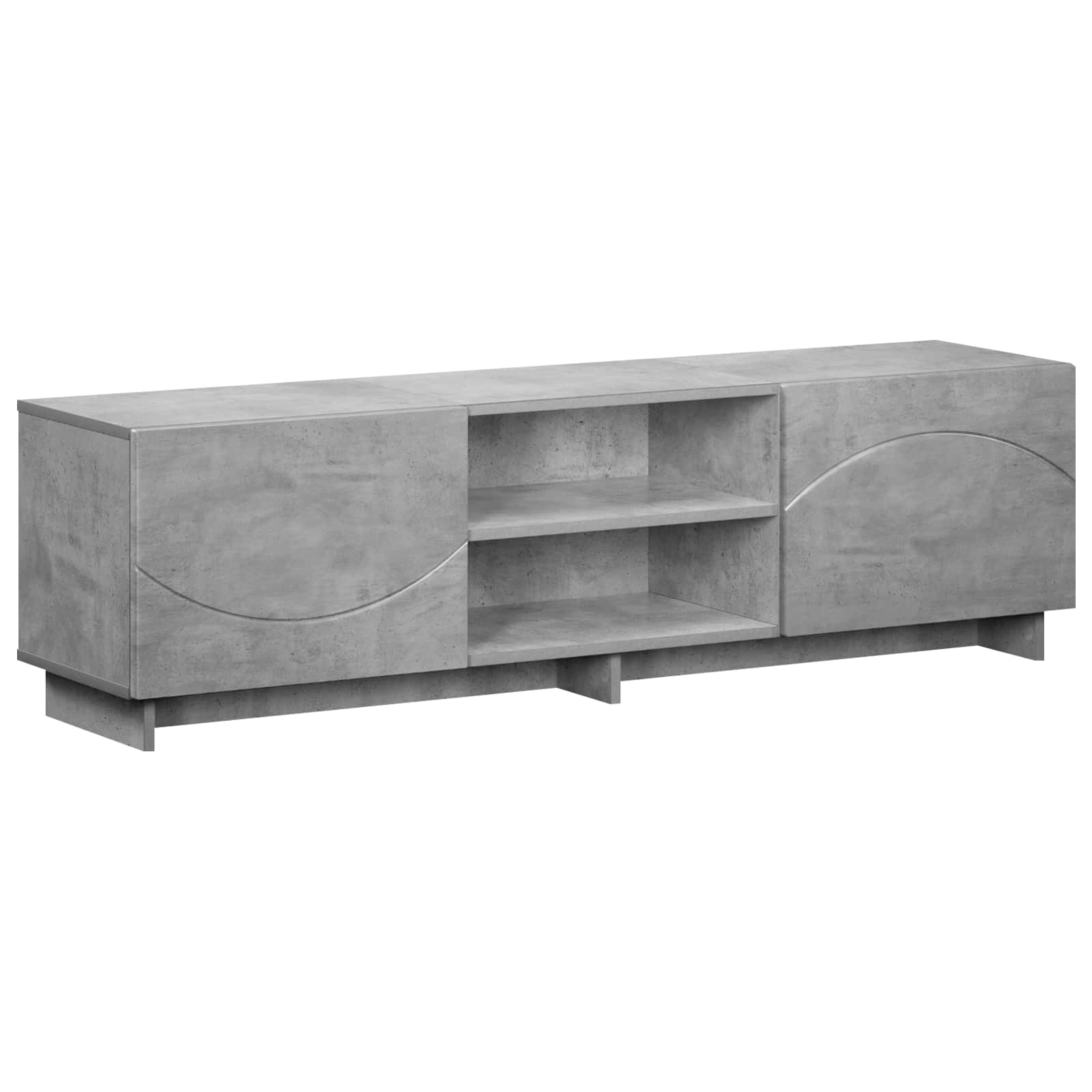 Βάση TV 140 x 34.5 x 40 cm Γκρι Σκυροδέματος Επεξεργασμένο Ξύλο