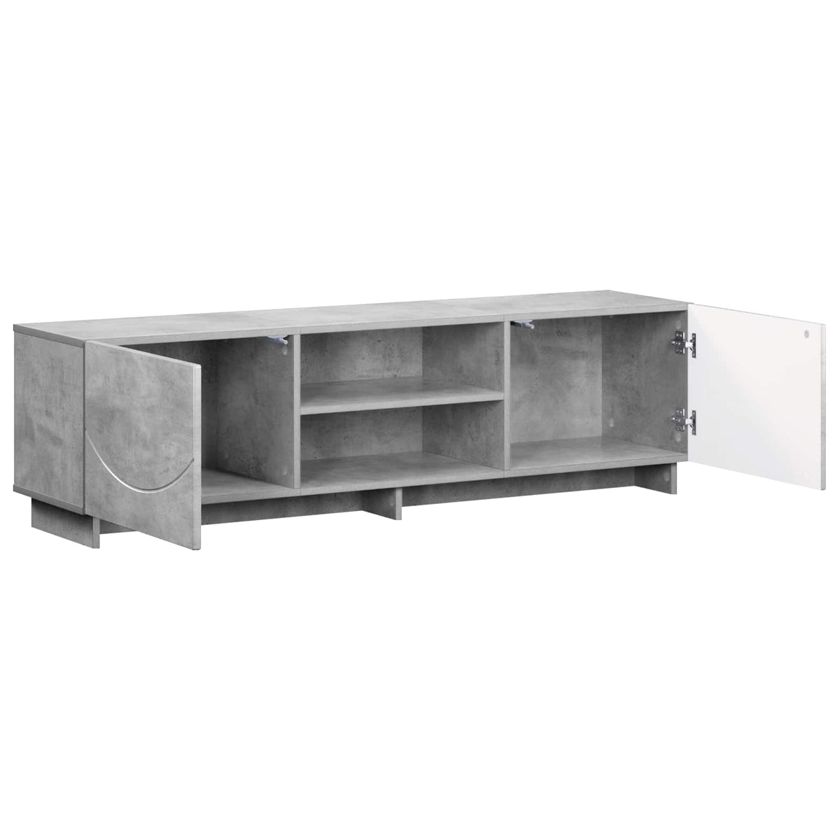 Βάση TV 140 x 34.5 x 40 cm Γκρι Σκυροδέματος Επεξεργασμένο Ξύλο