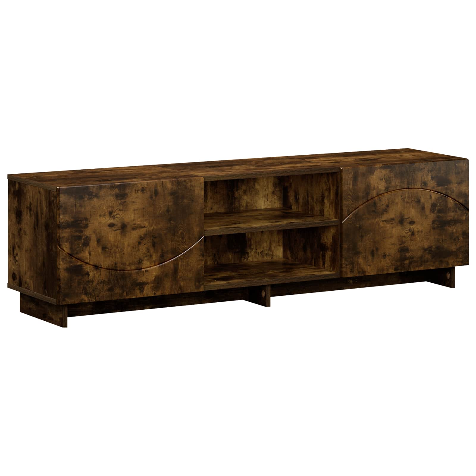 Βάση TV 140 x 34.5 x 40 cm Καπνισμένο Ξύλο Δρυός - Pakobazaar