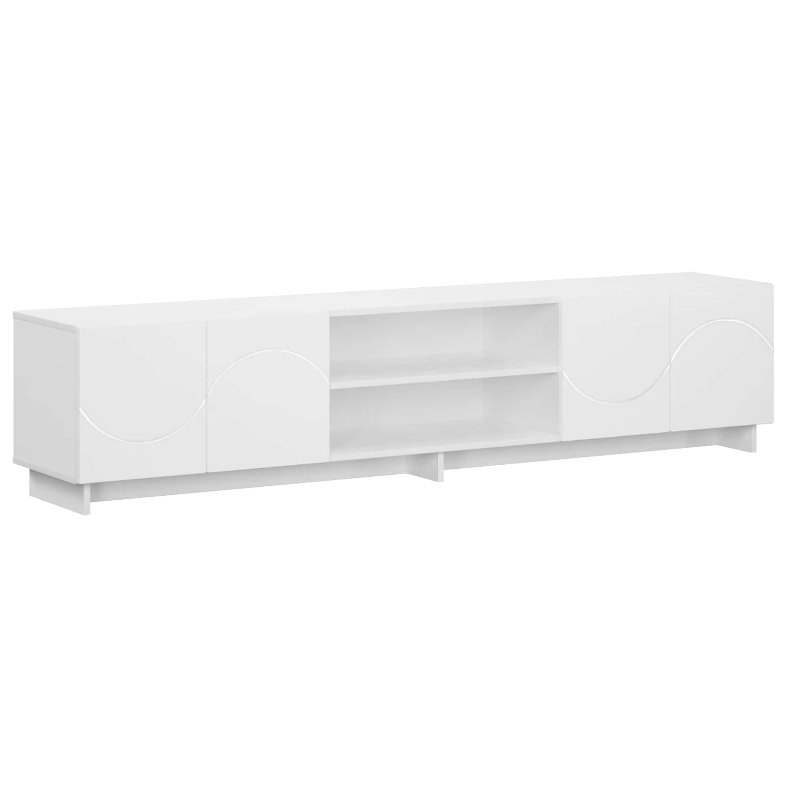 Βάση TV 180 x 34,5 x 40 εκ. Λευκό Επεξεργασμένο Ξύλο