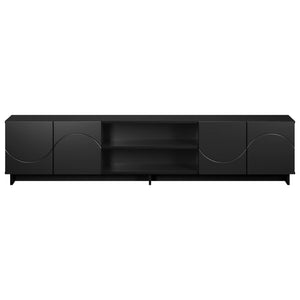Βάση TV 180 x 34,5 x 40 εκ. Μαύρο Επεξεργασμένο Ξύλο