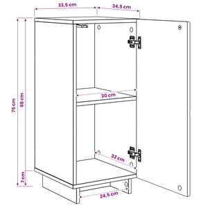 Μπουφές Μαύρο 33.5 x 34.5 x 75 cm Επεξεργασμένο Ξύλο