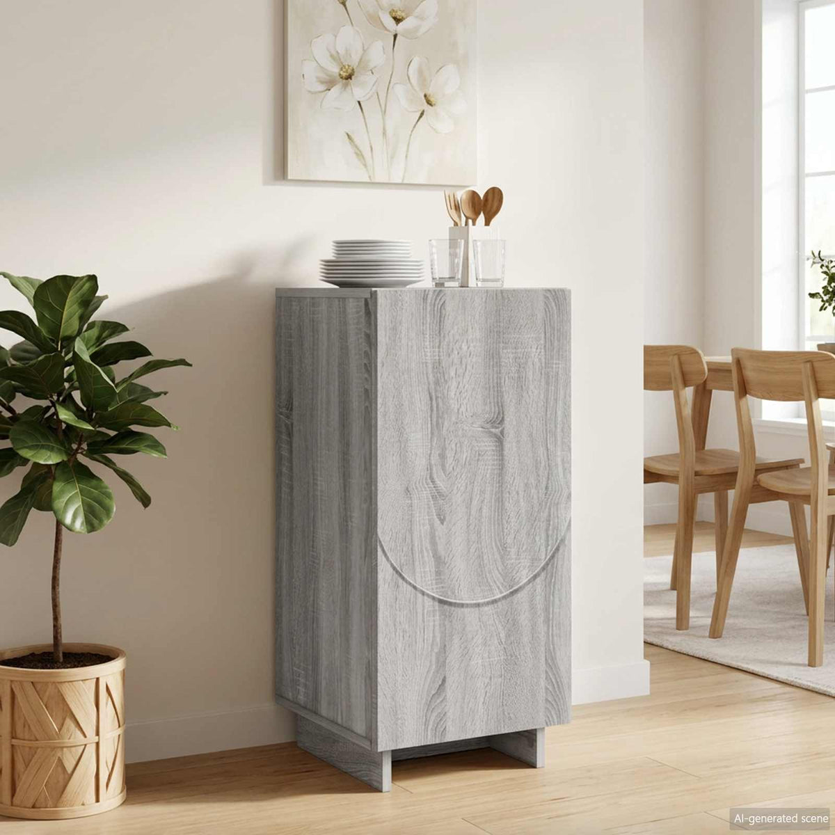 Μπουφές Γκρι Sonoma 33.5 x 34.5 x 75 cm Επεξεργασμένο Ξύλο