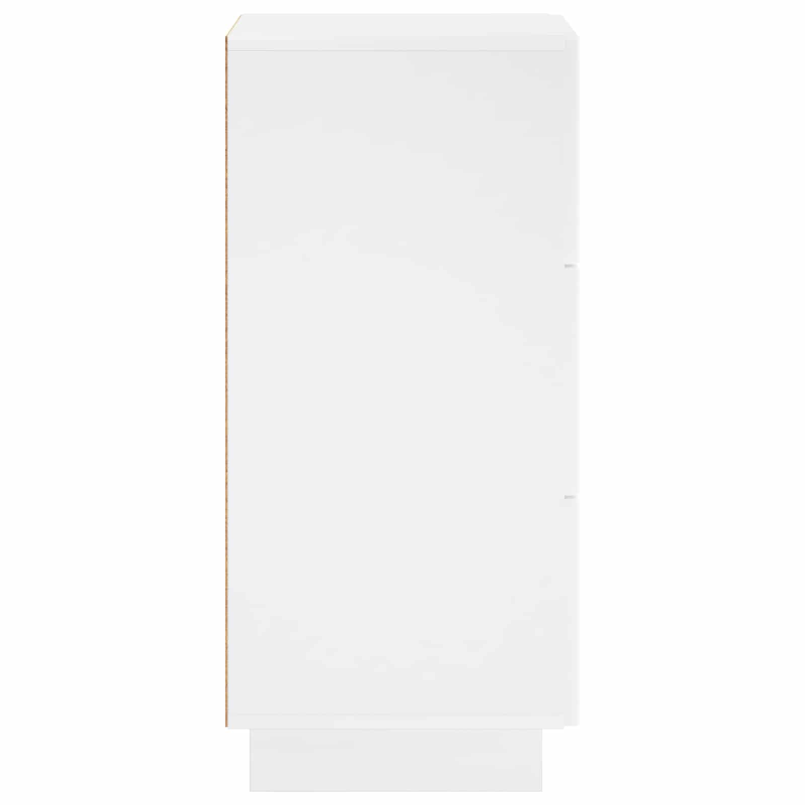 Μπουφές Γυαλιστερό Λευκό 33,5 x 34,5 x 75 εκ. - Pakobazaar