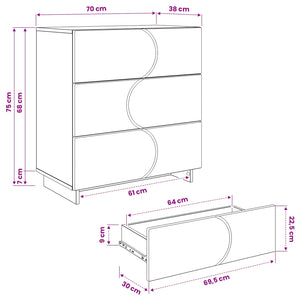 Μπουφές Sonoma Δρυς 70 x 38 x 75 εκ. Επεξεργασμένο Ξύλο - Pakobazaar