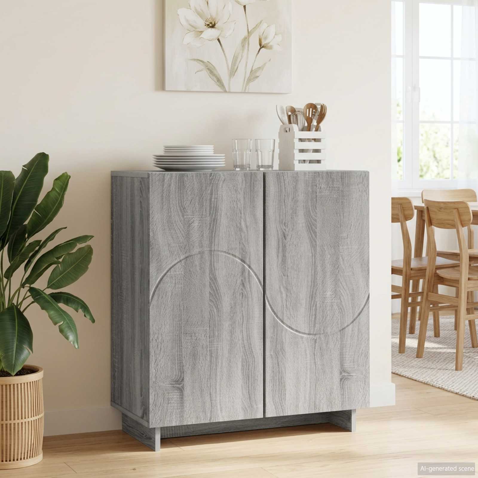 Μπουφές Γκρι Sonoma 67 x 34,5 x 75 εκ. Επεξεργασμένο ξύλο