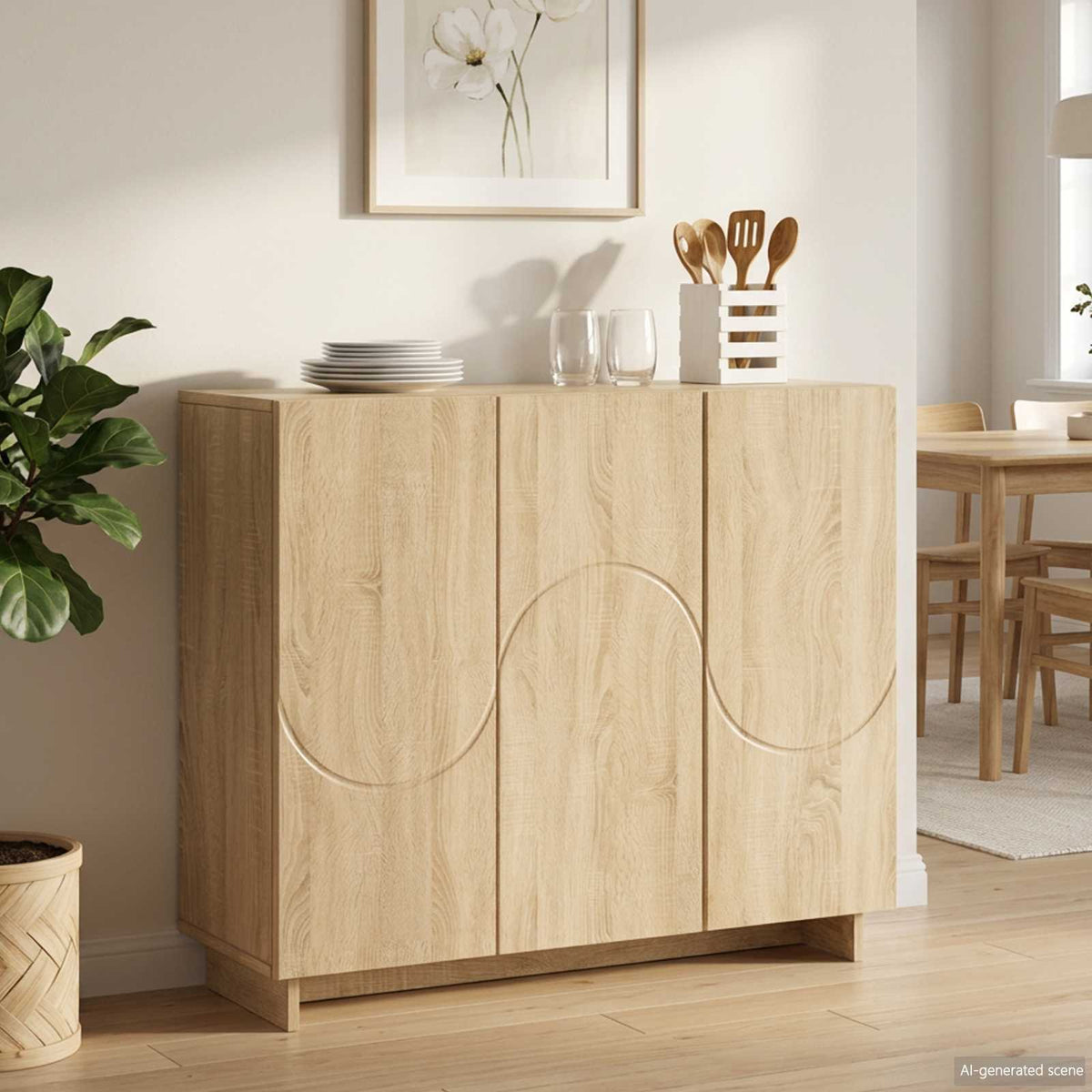 Μπουφές Sonoma Δρυς 85.5 x 31 x 75 εκ. Τεχνητό ξύλο - Pakobazaar