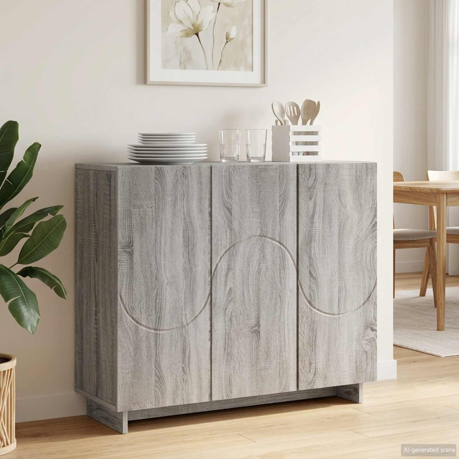 Μπουφές Γκρι Sonoma 85.5 x 31 x 75 εκ. Τεχνητό ξύλο - Pakobazaar