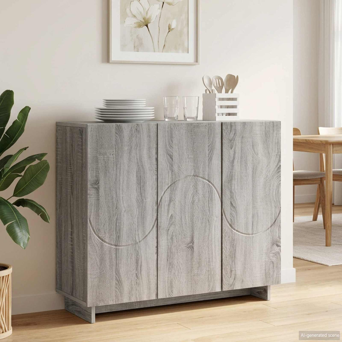 Μπουφές Γκρι Sonoma 85.5 x 31 x 75 εκ. Τεχνητό ξύλο - Pakobazaar