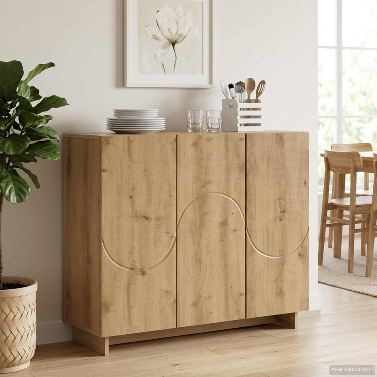 Μπουφές Artisan Δρυς 85.5 x 31 x 75 εκ. Τεχνητό ξύλο - Pakobazaar