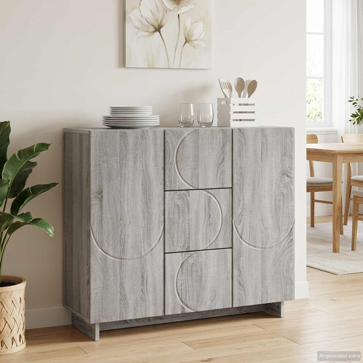 Πλαϊνό γραφείο Γκρι Sonoma 85.5 x 31 x 75 εκ. - Pakobazaar