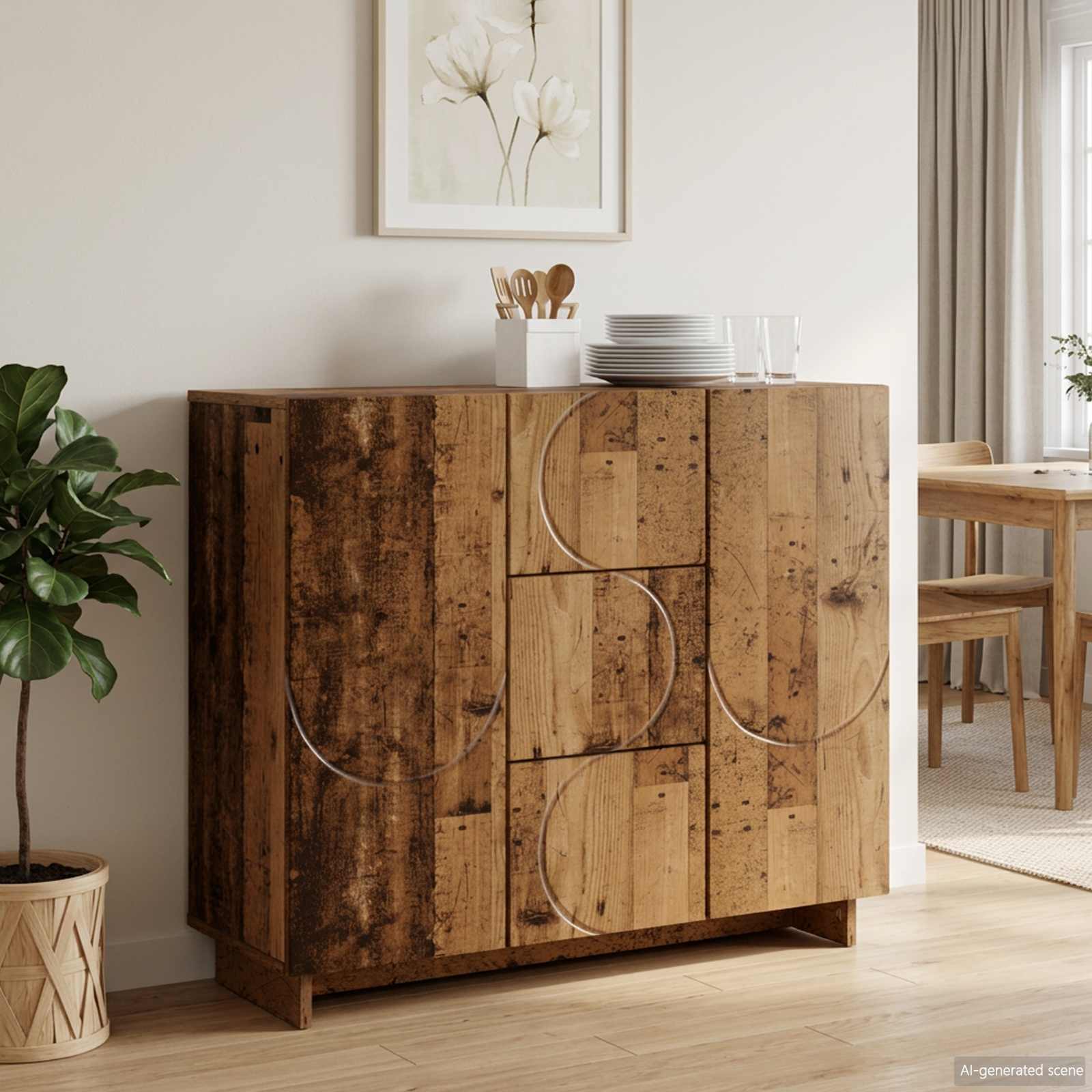 Πλαϊνό γραφείο Παλαιωμένο ξύλο 85.5 x 31 x 75 εκ. - Pakobazaar