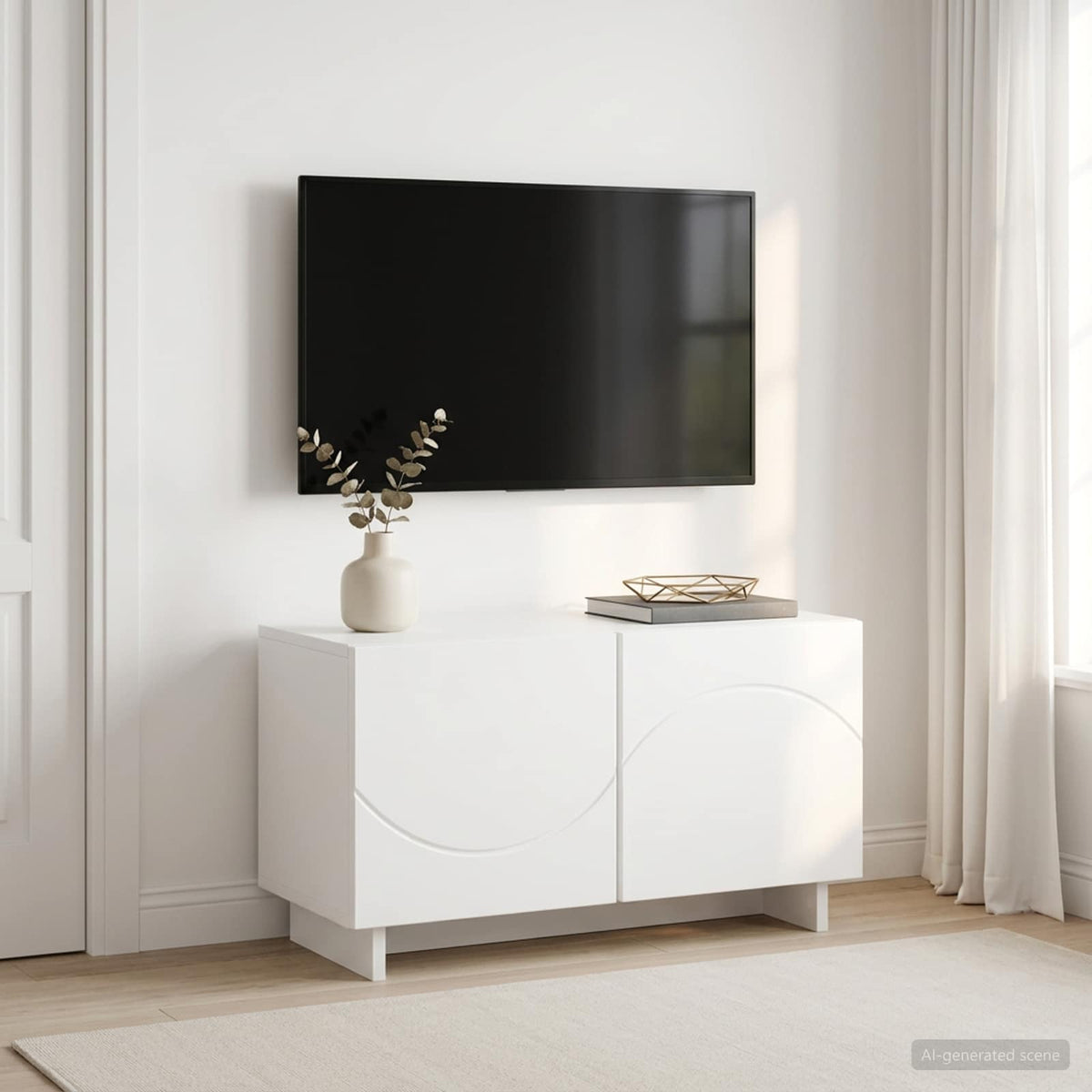Βάση TV 60 x 34.5 x 40 cm Λευκό Επεξεργασμένο Ξύλο - Pakobazaar