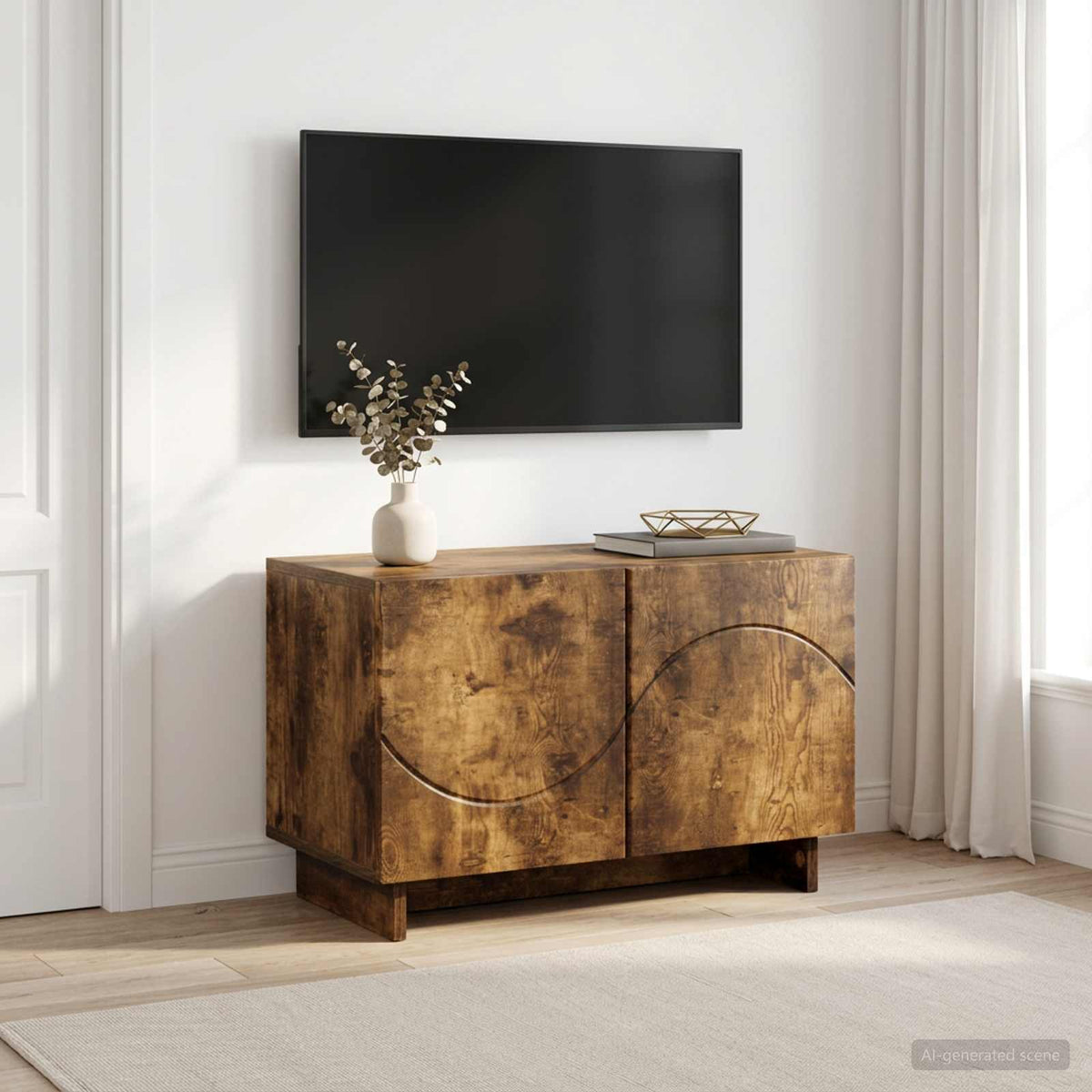 Βάση TV 60 x 34.5 x 40 cm Καπνισμένο Ξύλο Δρυός