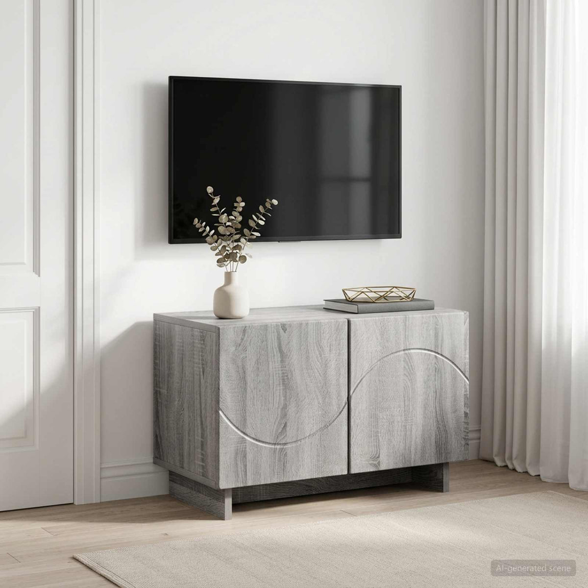 Βάση TV 60 x 34.5 x 40 cm Γκρι Sonoma Επεξεργασμένο Ξύλο