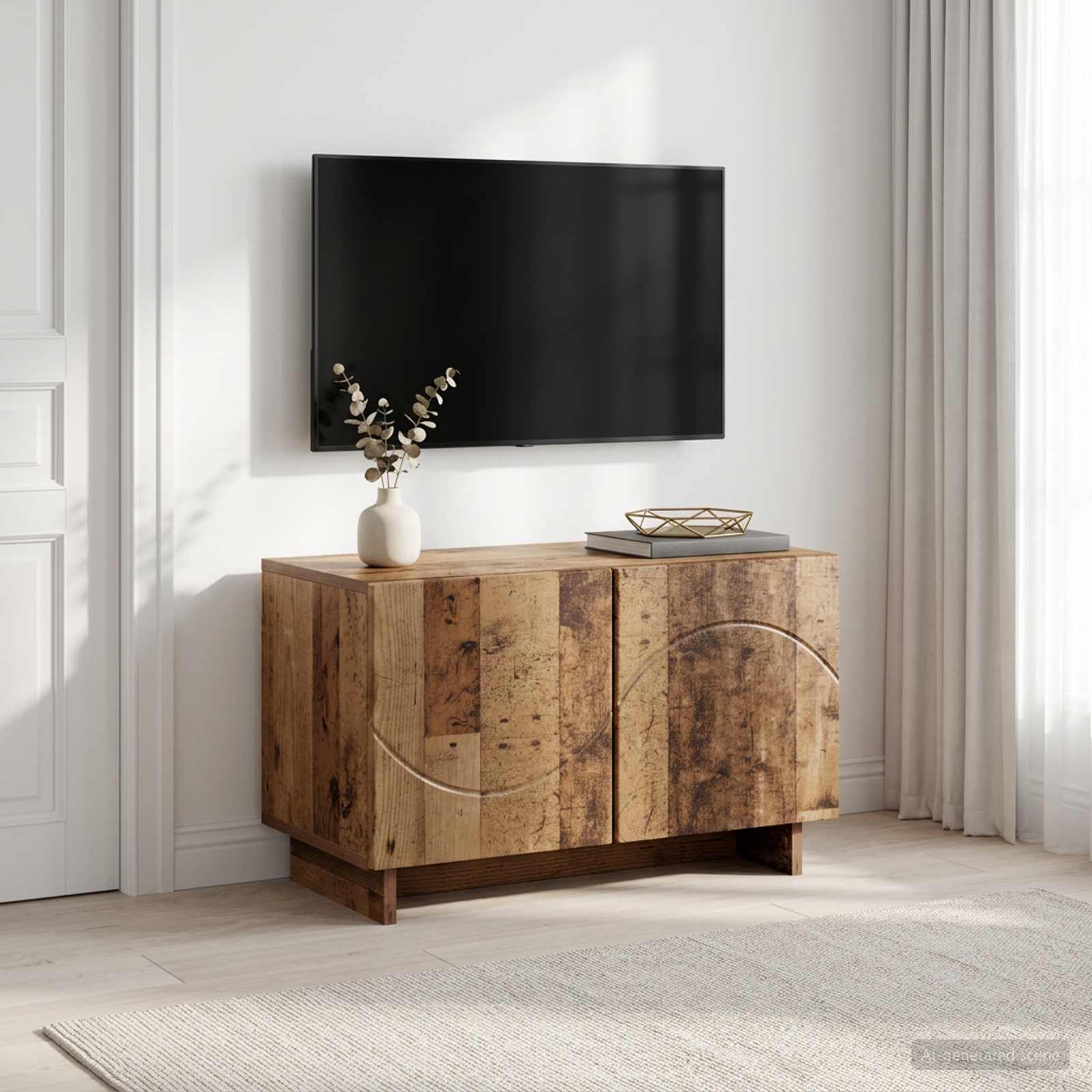 Βάση TV 60 x 34.5 x 40 cm Παλαιωμένο ξύλο Επεξεργασμένο Ξύλο