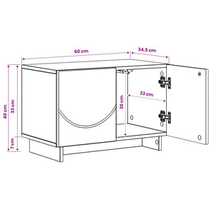 Βάση TV 60 x 34.5 x 40 cm Παλαιωμένο ξύλο Επεξεργασμένο Ξύλο