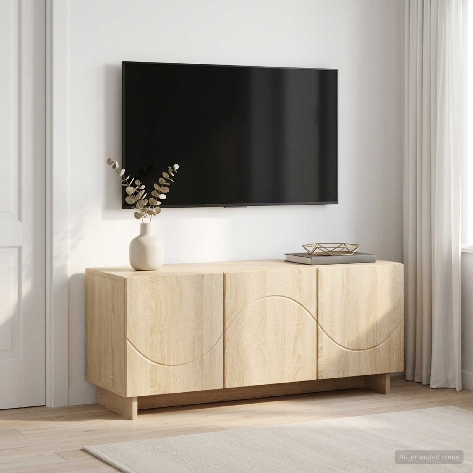 Βάση TV 90 x 34.5 x 40 cm Sonoma Δρυς Επεξεργασμένο Ξύλο - Pakobazaar