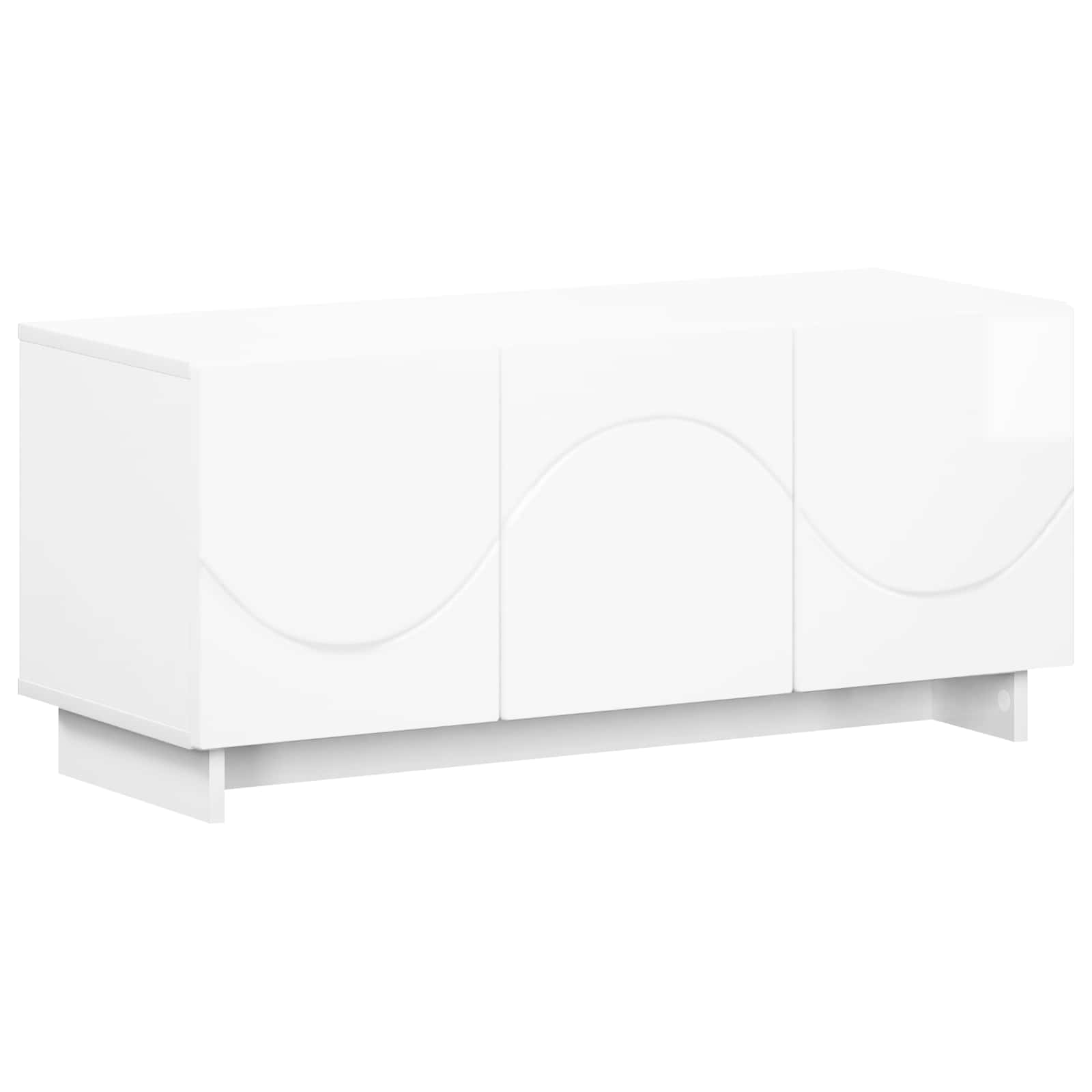 Βάση TV 90 x 34.5 x 40 cm Γυαλιστερό Λευκό Επεξεργασμένο Ξύλο