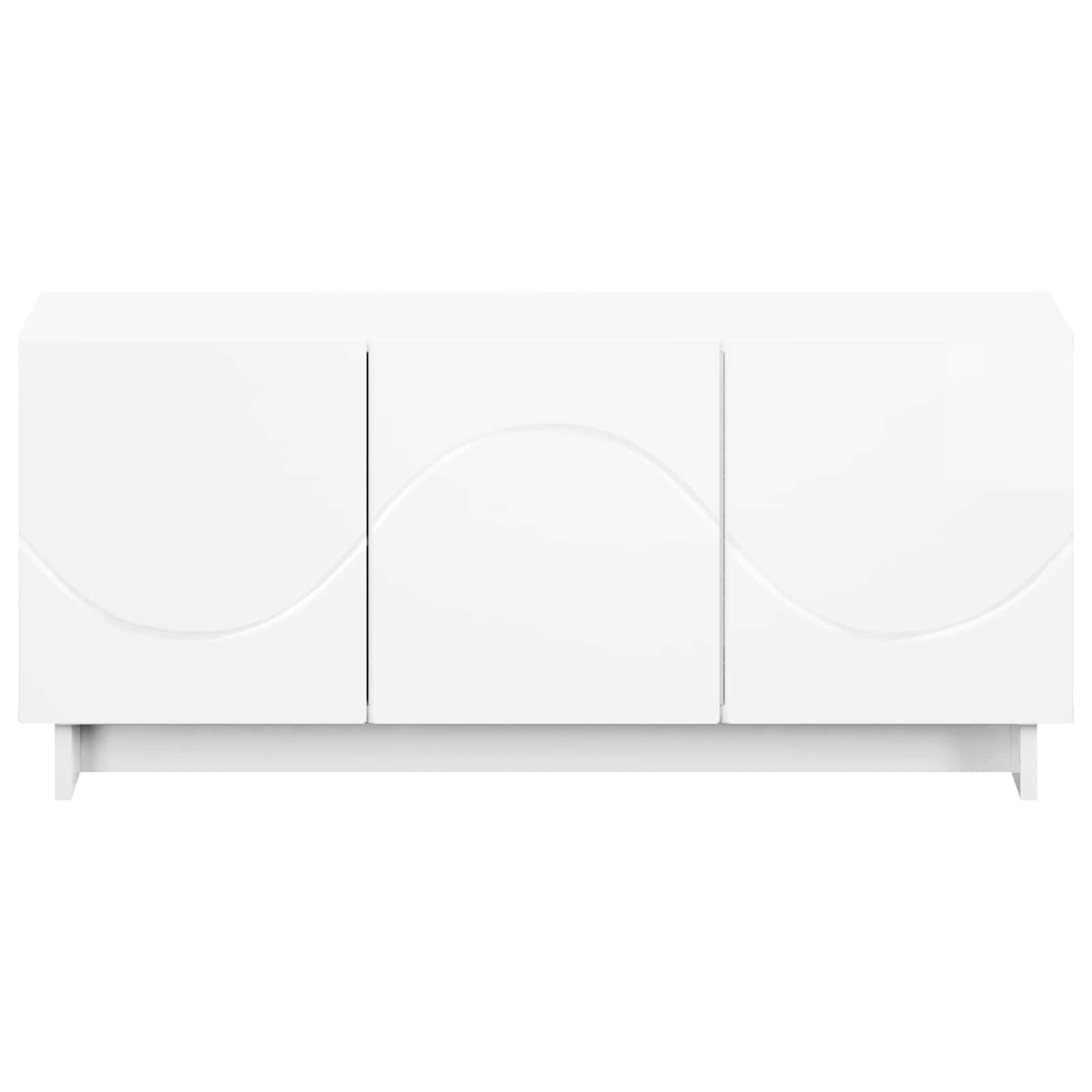 Βάση TV 90 x 34.5 x 40 cm Γυαλιστερό Λευκό Επεξεργασμένο Ξύλο