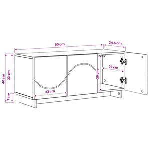 Βάση TV 90 x 34.5 x 40 cm Γκρι Sonoma Επεξεργασμένο Ξύλο - Pakobazaar