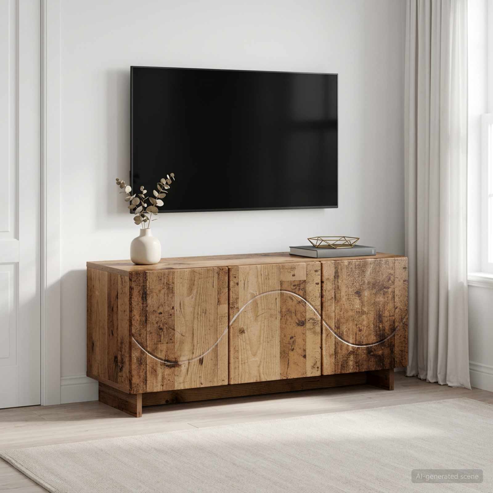 Βάση TV 90 x 34.5 x 40 cm Παλαιωμένο ξύλο Επεξεργασμένο Ξύλο - Pakobazaar