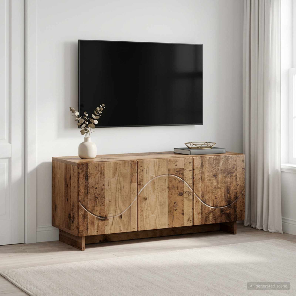 Βάση TV 90 x 34.5 x 40 cm Παλαιωμένο ξύλο Επεξεργασμένο Ξύλο - Pakobazaar