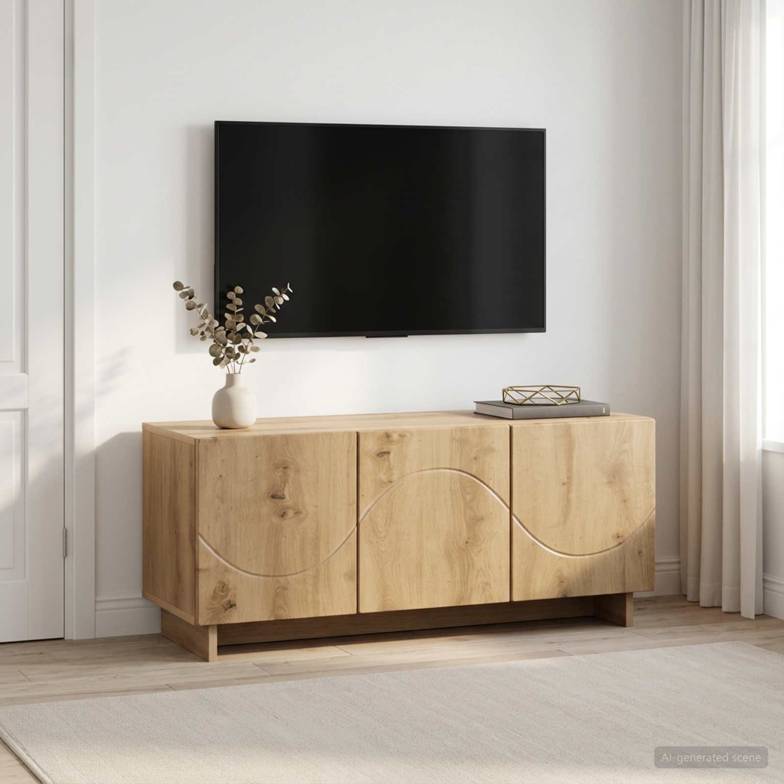 Βάση TV 90 x 34.5 x 40 cm Artisan Δρυς Επεξεργασμένο Ξύλο