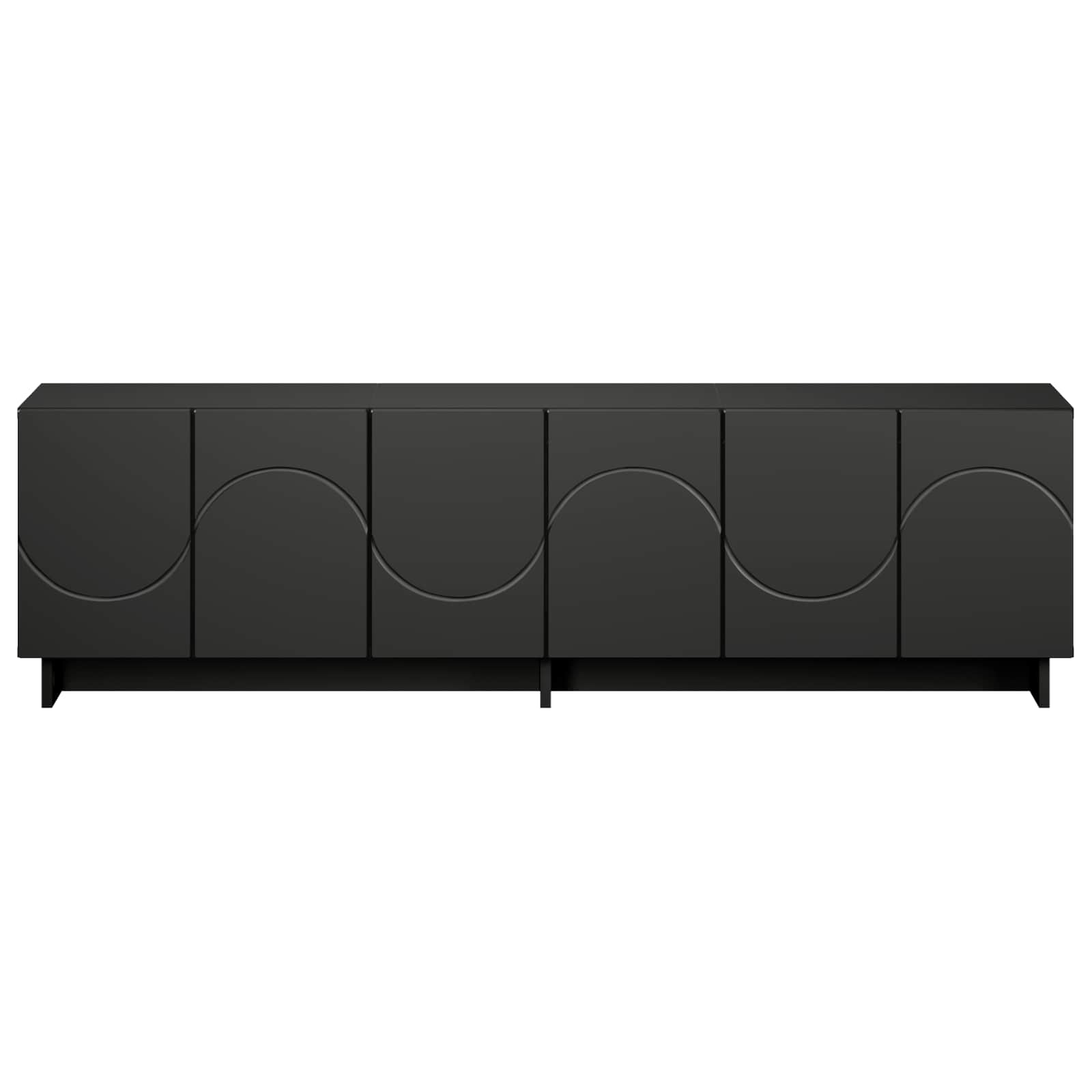 Βάση TV 140 x 34.5 x 40 cm Μαύρο Επεξεργασμένο Ξύλο