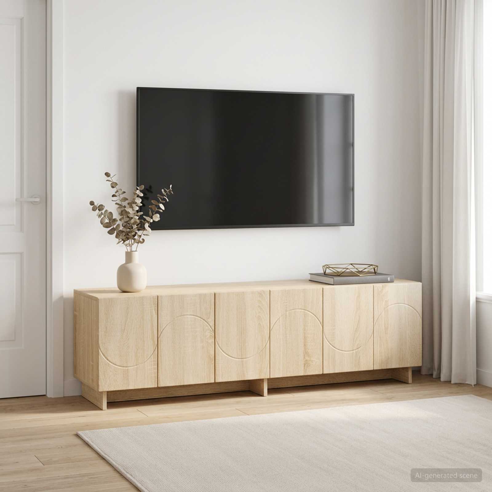 Βάση TV 140 x 34.5 x 40 cm Sonoma Δρυς Επεξεργασμένο Ξύλο