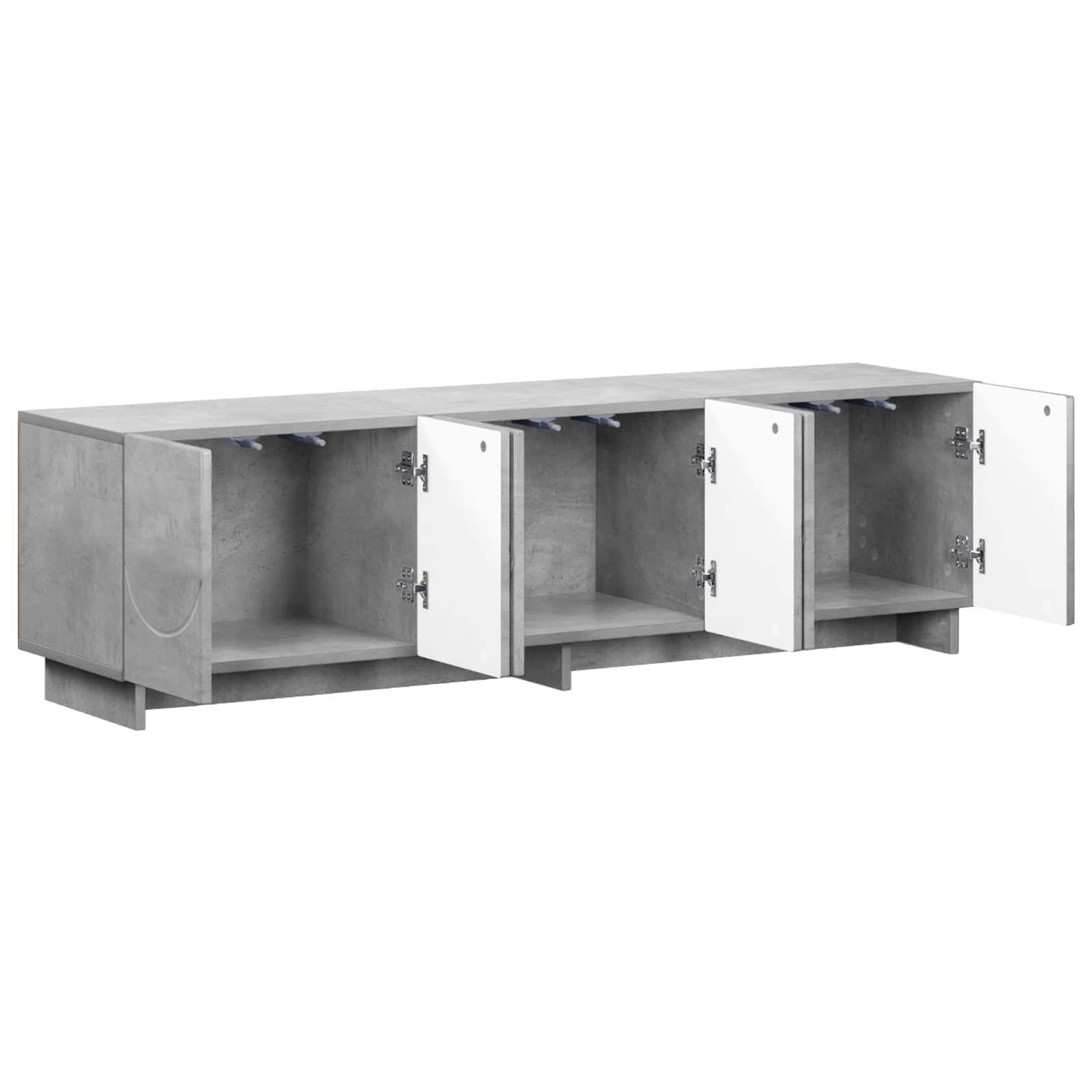 Βάση TV 140 x 34.5 x 40 cm Γκρι Σκυροδέματος Επεξεργασμένο Ξύλο