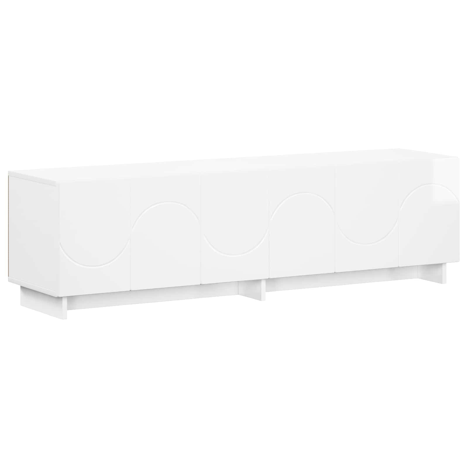 Βάση TV 140 x 34.5 x 40 cm Γυαλιστερό Λευκό Επεξεργασμένο Ξύλο