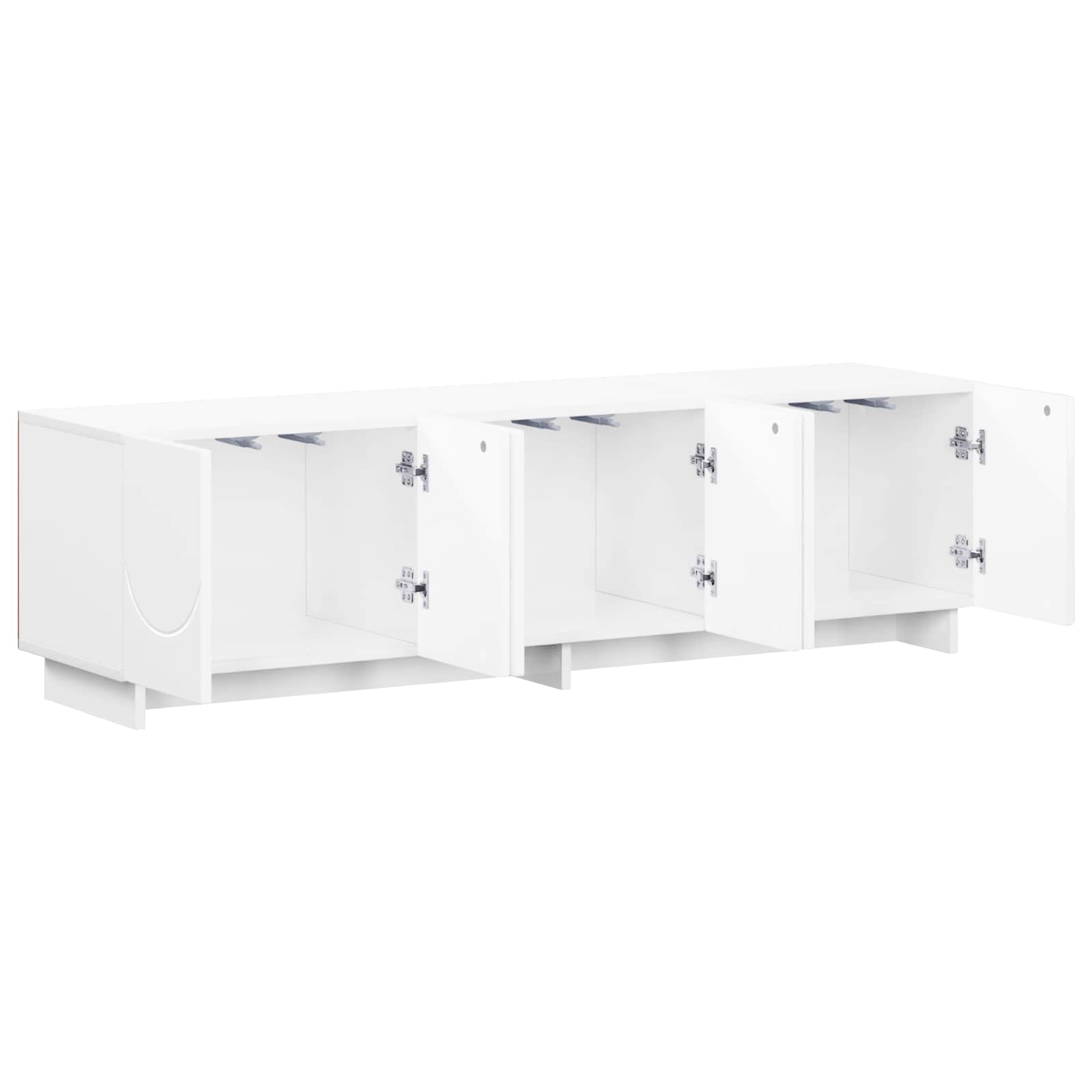 Βάση TV 140 x 34.5 x 40 cm Γυαλιστερό Λευκό Επεξεργασμένο Ξύλο