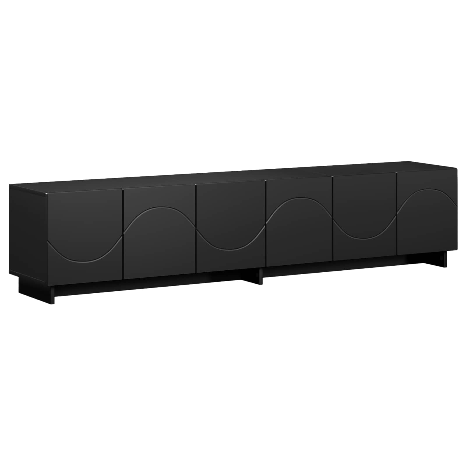 Βάση TV 180 x 34,5 x 40 cm Μαύρο Επεξεργασμένο Ξύλο