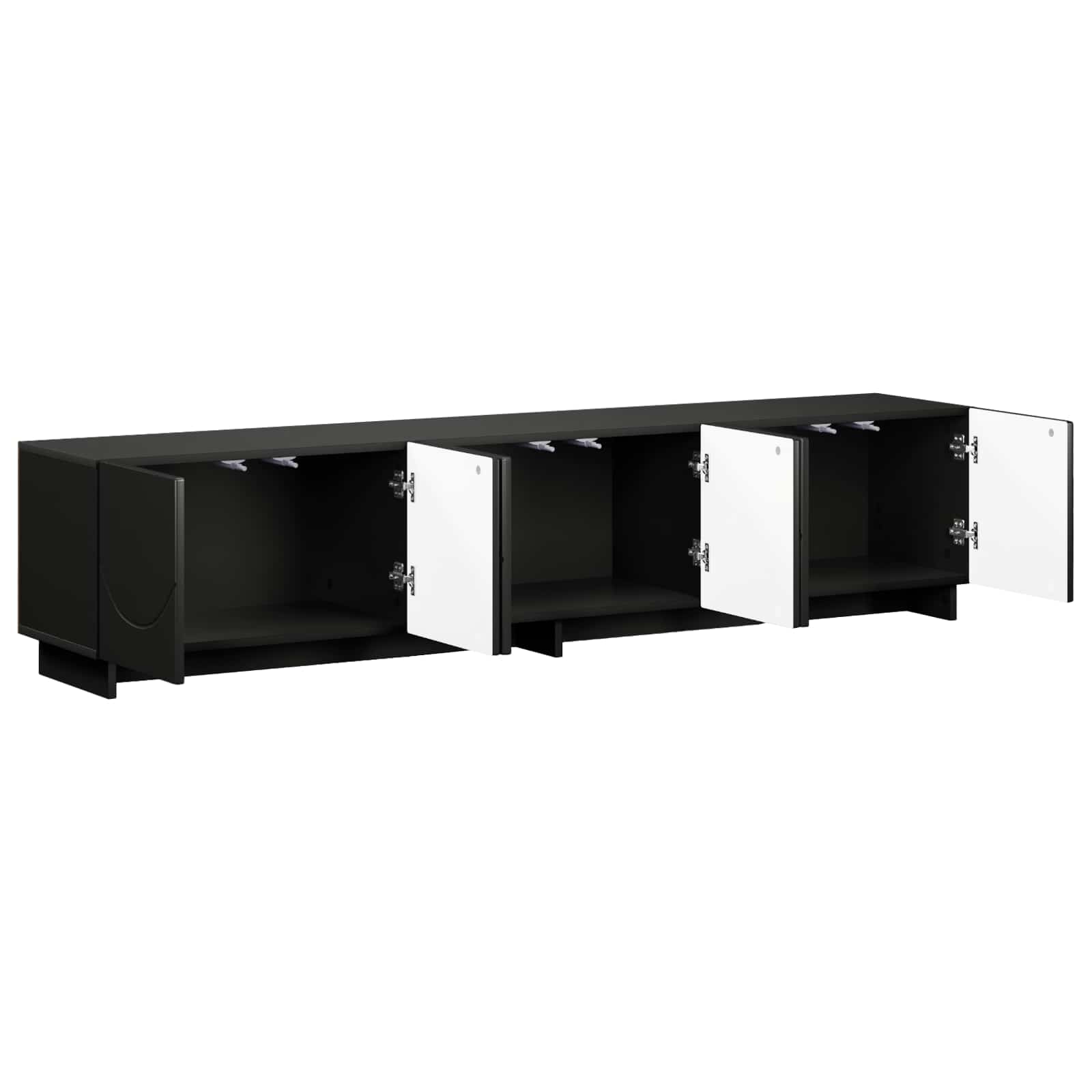 Βάση TV 180 x 34,5 x 40 cm Μαύρο Επεξεργασμένο Ξύλο