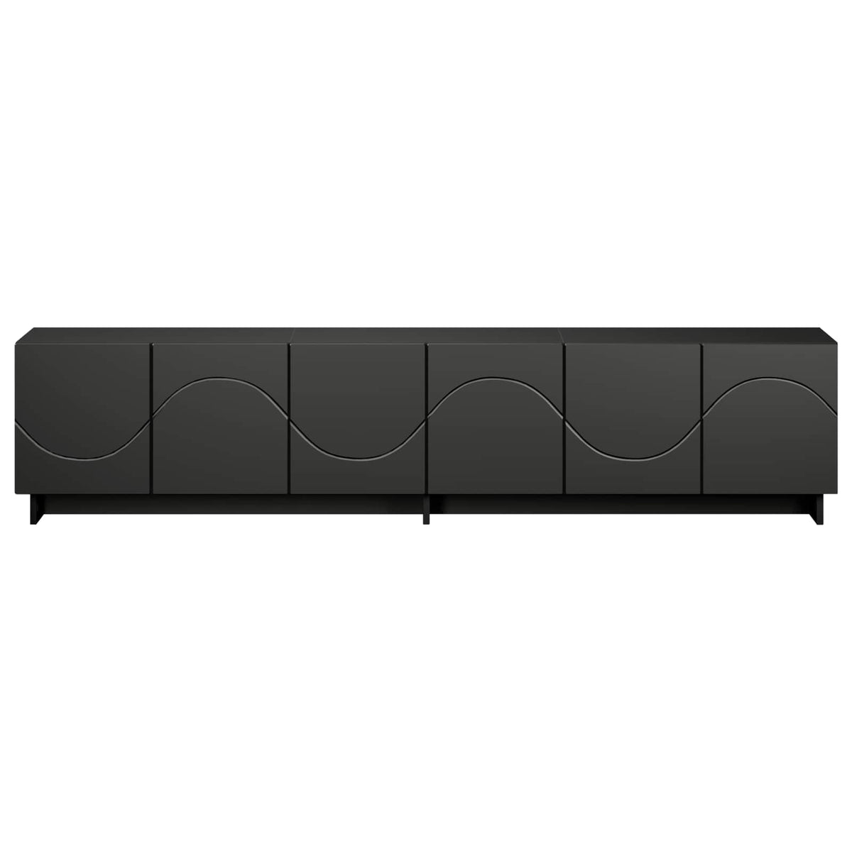 Βάση TV 180 x 34,5 x 40 cm Μαύρο Επεξεργασμένο Ξύλο