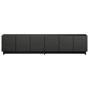 Βάση TV 180 x 34,5 x 40 cm Μαύρο Επεξεργασμένο Ξύλο