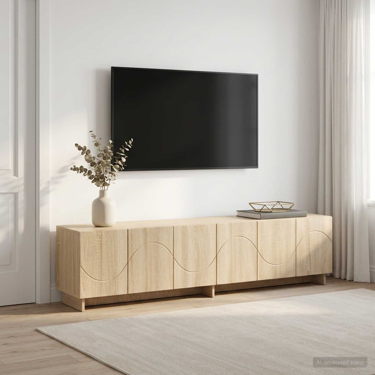 Βάση TV 180 x 34,5 x 40 cm Sonoma Δρυς Επεξεργασμένο Ξύλο