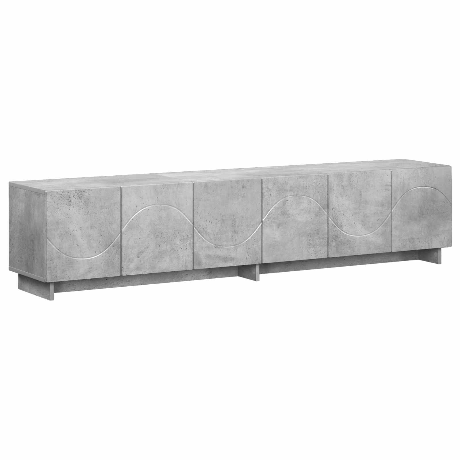 Βάση TV 180 x 34,5 x 40 cm Γκρι Σκυροδέματος Επεξεργασμένο Ξύλο