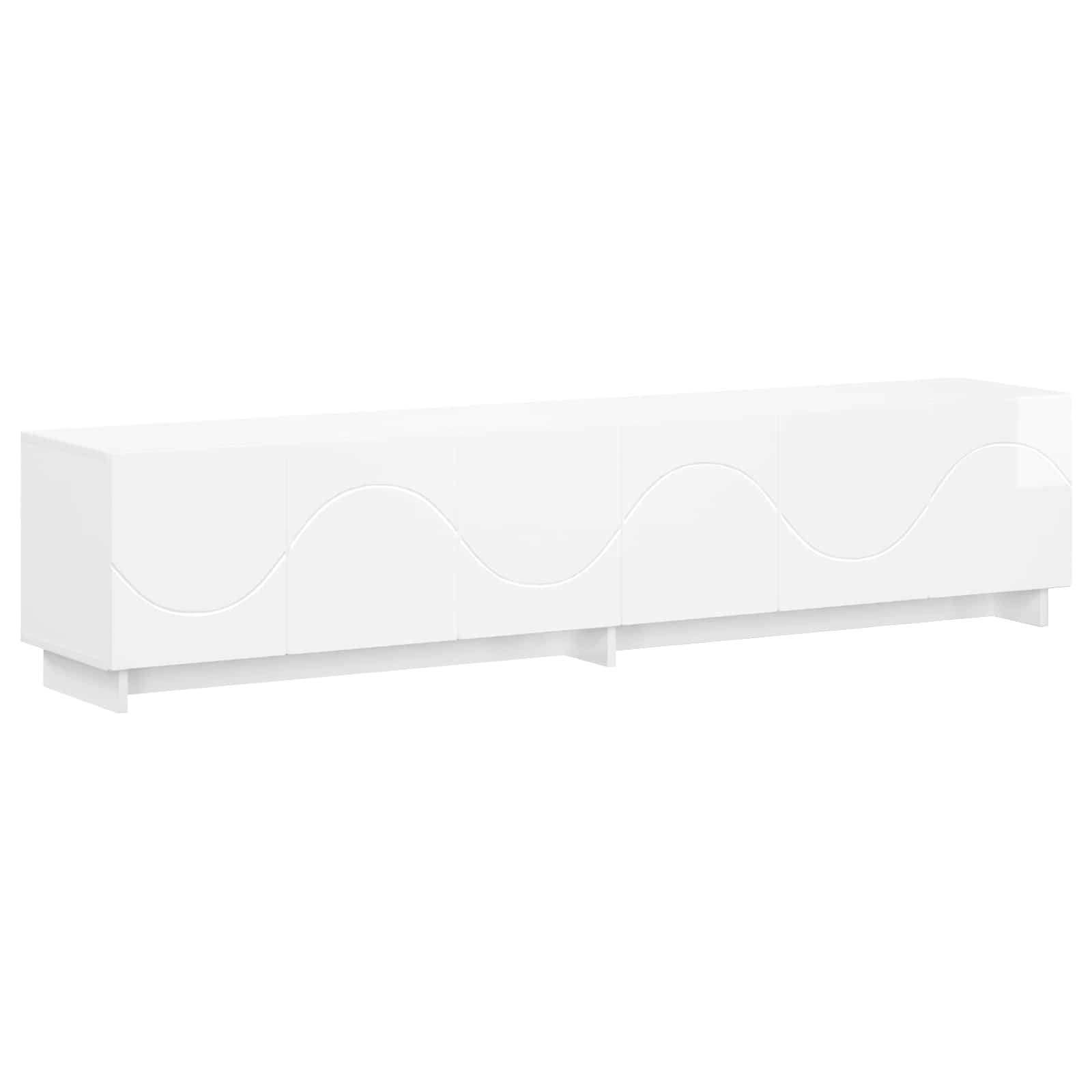 Βάση TV 180 x 34,5 x 40 cm Γυαλιστερό Λευκό Επεξεργασμένο Ξύλο