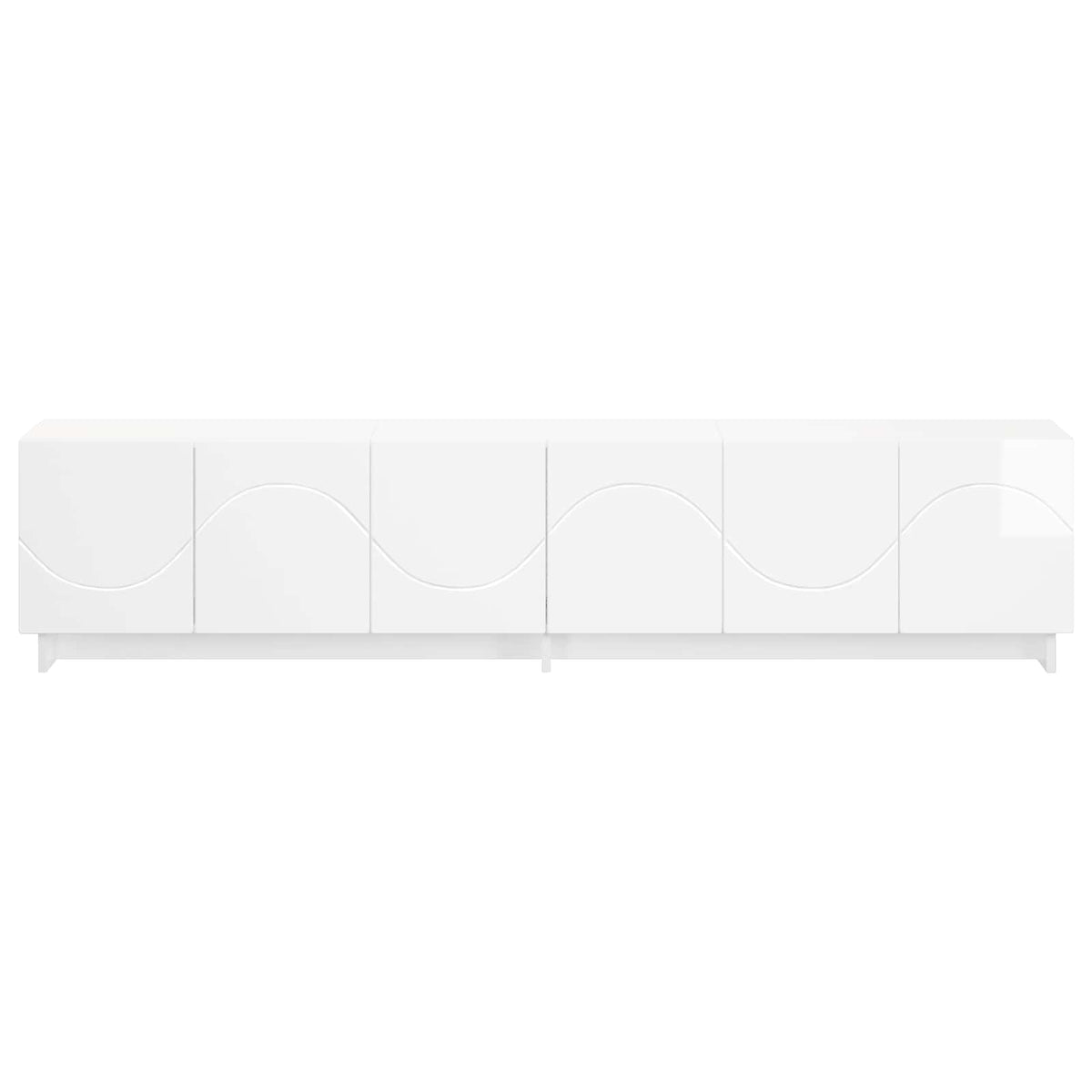 Βάση TV 180 x 34,5 x 40 cm Γυαλιστερό Λευκό Επεξεργασμένο Ξύλο