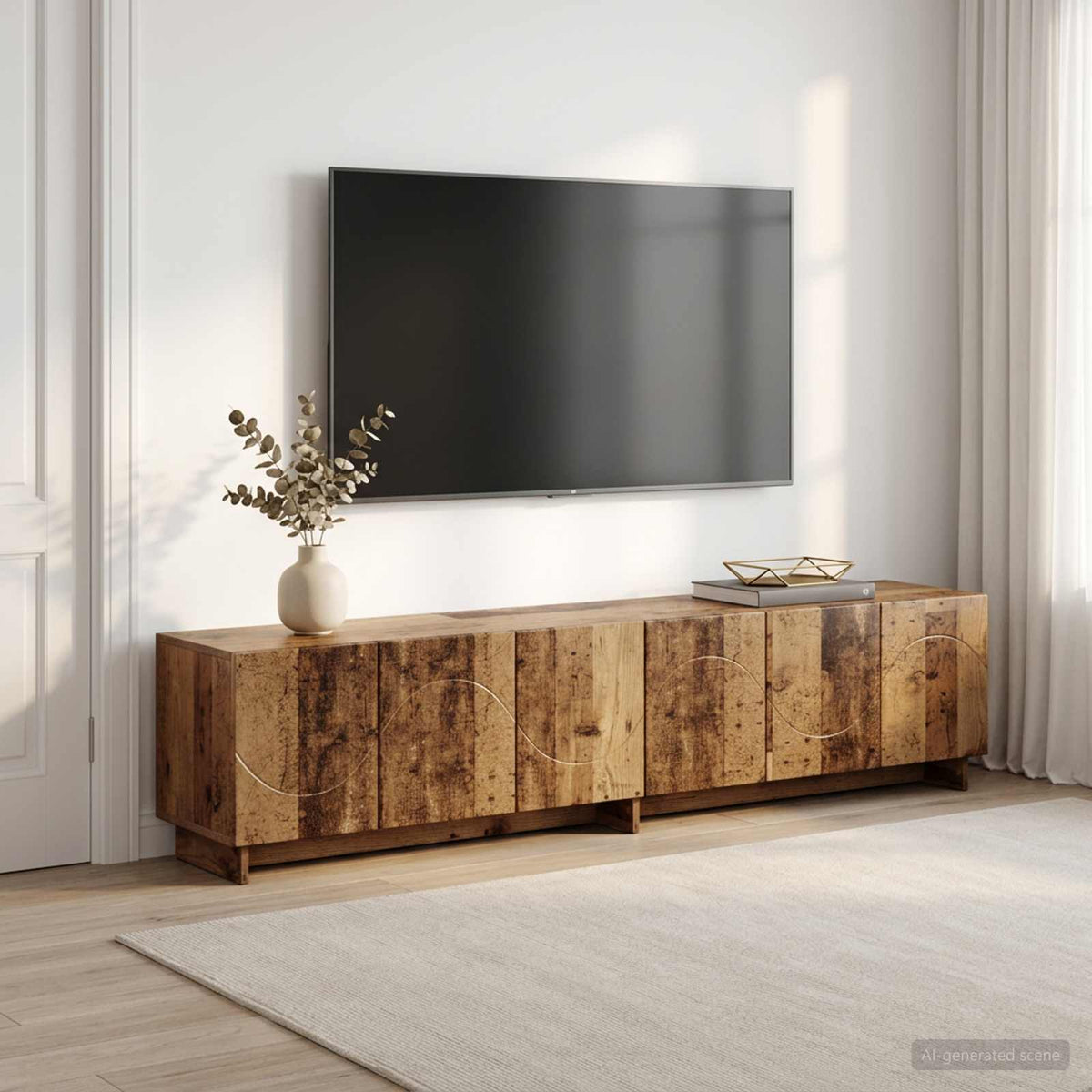 Βάση TV 179.5 x 34.5 x 40 cm Παλαιωμένο ξύλο Επεξεργασμένο Ξύλο - Pakobazaar